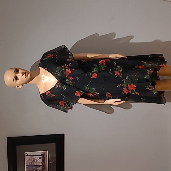 Hell Bunny Vixen Lily inspired sheer crepe dress size L - Picture 3 of 10